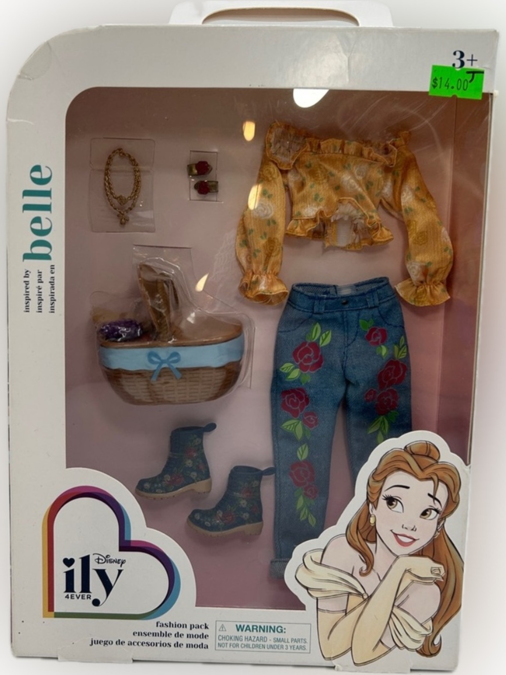 Disney ILY Forever Belle Doll Princess Beauty and the Beast Fashion Pack NWT